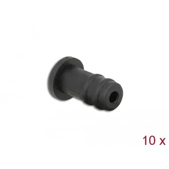 Putekļu aizsargvāciņš DeLOCK 60251 3.5 mm stereo ligzdai, 10 gab., melns