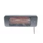 Kvarca elektriskais sildītājs SUNRED LUG-2000W — 2000 W, āra lietošanai, sienas stiprinājums, IP24, melns