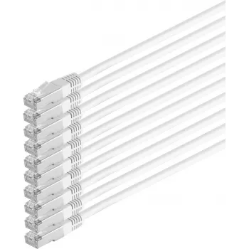 ShiverPeaks tīkla kabelis S/CONN 75711-H0.25W-SET10, 0,25 m, Cat6, S/FTP, RJ-45, balts