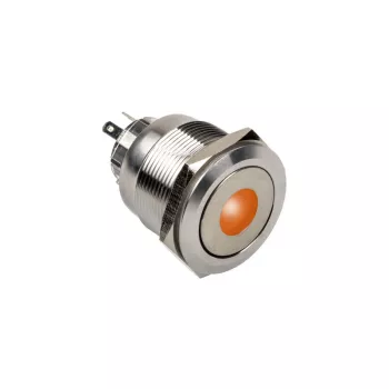 DimasTech vandāļizturīga spiedpoga 25 mm Silverline Dot RGB PD216
