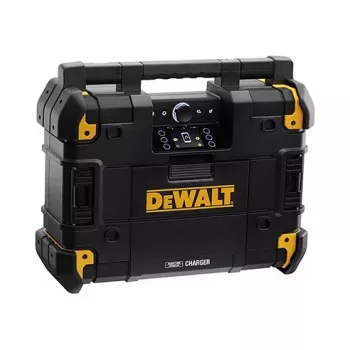 Pārnēsājams radio DeWalt DWST1-81078-QW — AM/FM digitālais uztvērējs, LED displejs, 4 skaļruņi, AC/DC barošana, USB ports, AUX izeja