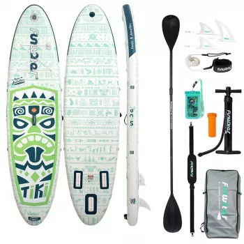 FunWater SUPFW05D Tiki (zaļš) piepūšamais SUP dēlis