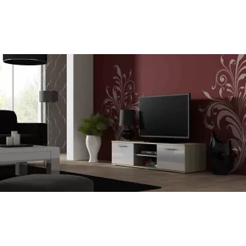 Cama TV statīvs SOHO 140 sonomas ozols/balts glancēts