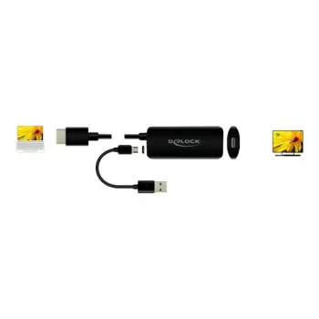 Adapter HDMI-A vīriņš uz USB Type-C sieviņa DeLOCK 63251
