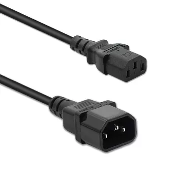 Pagarinātāja kabelis QOLTEC 50459 IEC C13–C14 1,5 m