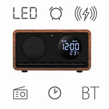 MANTA radio pulkstenis RDI912B Rimini Black ar 12 collu displeju un 8 GB atmiņu
