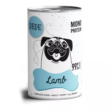 PAKA ZWIERZAKA Pepe Lamb - mitrā suņu barība - 400g