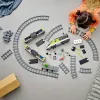 LEGO 60337 City Express Pasažieru Vilciens Ar Tālvadību, Darba Lukturiem, 2 Vagoniem Un 24 Sliedes Gabaliem