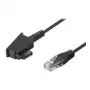 Wentronic Goobay TAE-F savienojuma kabelis DSL / VDSL, melns, 6 m - TAE-F spraudnis uz RJ45 spraudni (8P2C) (51234)