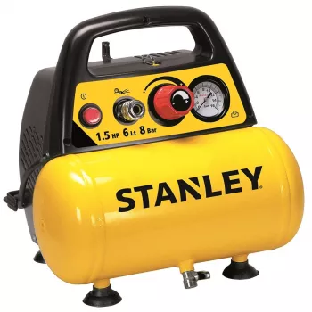 Bezeļļas kompresors 6L + pneimatiskais komplekts Stanley