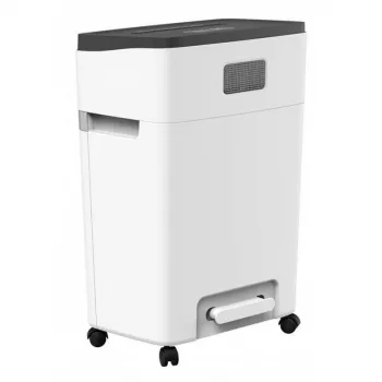 Papīra smalcinātājs HP OneShred 18CC, daļiņu griešana, 65 dB, 22 cm, balts, melns
