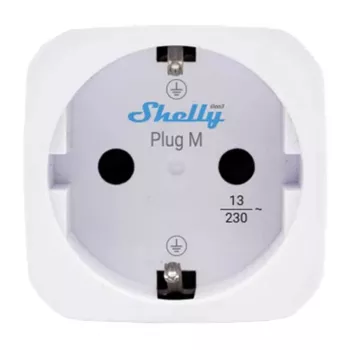 Shelly Plug PM Gen3 Matter 13A viedais kontaktdakšas ligzds, balts