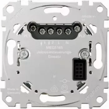 Žalūziju vadības bloks Merten MEG5165-0000, metālisks, 220–230 V AC, 50–60 Hz, maks. 1000 W