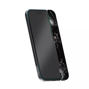 Crong hibrīda rūdīta stikla aizsargplēve iPhone 15 CRG-NANO-IP61 9H cietība pret skrāpējumiem