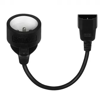 Savio CL-180 strāvas adaptera kabelis IEC C14 uz CEE 7/5, 15 cm