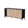 Kumode CAMA MERCI 151 x 40 x 74 cm — melna / artisan ozols, skaidu plātne