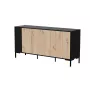 Kumode CAMA MERCI 151 x 40 x 74 cm — melna / artisan ozols, skaidu plātne