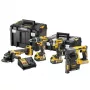 Bezvadu instrumentu komplekts DeWalt DCK422P3T-QW 18V 5Ah (3 baterijas), urbjmašīna/skrūvgriezis DCD796, triecienskrūvgriezis, leņķa slīpmašīna, SDS Plus rotācijas āmurs