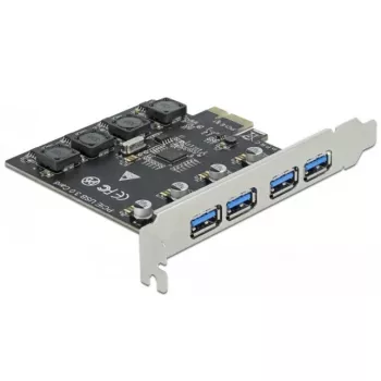 Delock PCI Express x1 Karte uz 4 x ārējie USB Type-A SuperSpeed USB ligzdas