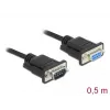 Seriālais kabelis DeLOCK 86613 Melns 0.5m RS-232