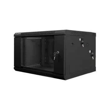 Sienas stiprinājuma skapis LANBERG WF02-6606-10B 6U 600x374.3x600 mm nerūsējošais tērauds melns