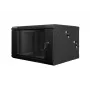 Sienas stiprinājuma skapis LANBERG WF02-6606-10B 6U 600x374.3x600 mm nerūsējošais tērauds melns