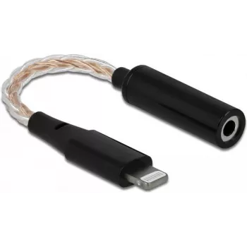 Mobilā telefona kabelis DeLOCK 66317 3.5mm Lightning Melns 0.105m