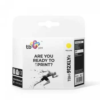 Tintes kasetne TB Kompat. S HP OfficeJet Pro 8025 912XL, dzeltena, remanufactured