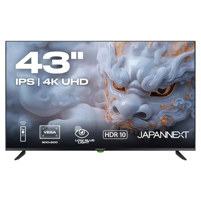 109,2 cm (43 inch) JAPANNEXT JN-IPS430UHD60F 4K IPS monitors ar iebūvētiem skaļruņiem un WLAN
