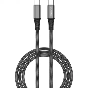4smarts PremiumCord USB-C kabelis (C vīrs – C vīrs), USB 2.0, 20 V / 5 A, 100 W, 1,5 m, melns