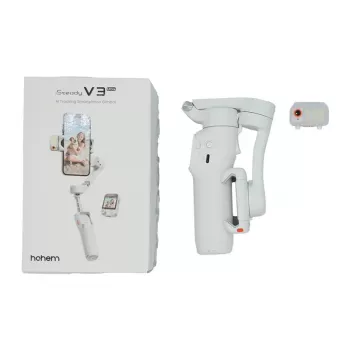 Hohem iSteady V3 Ultra (balts) – 3 asu stabilizators ar AI izsekošanu