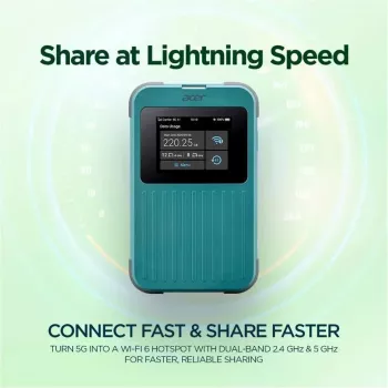 Pārnēsājamais maršrutētājs Acer Connect M4E 20GB Divjoslu Wi-Fi 6 5G