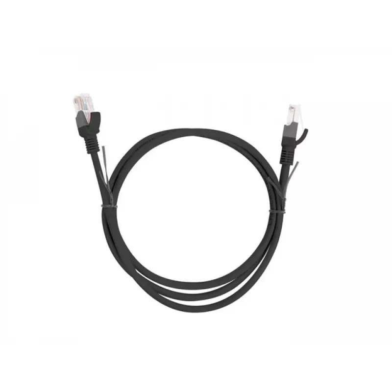 Tīkla kabelis LANBERG PCU5-10CC-0100-BK RJ-45 Cat5e, U/UTP, 1 m, Melns