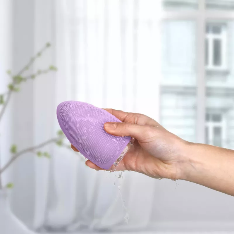 Vibrējošā sejas birste Silk'n Bright Purple, AC/akumulators, visiem ādas tipiem