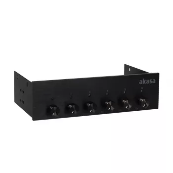 Ventilatoru ātruma kontrolieris Akasa AK-FC-08BKV2 Melns 6 kanāli
