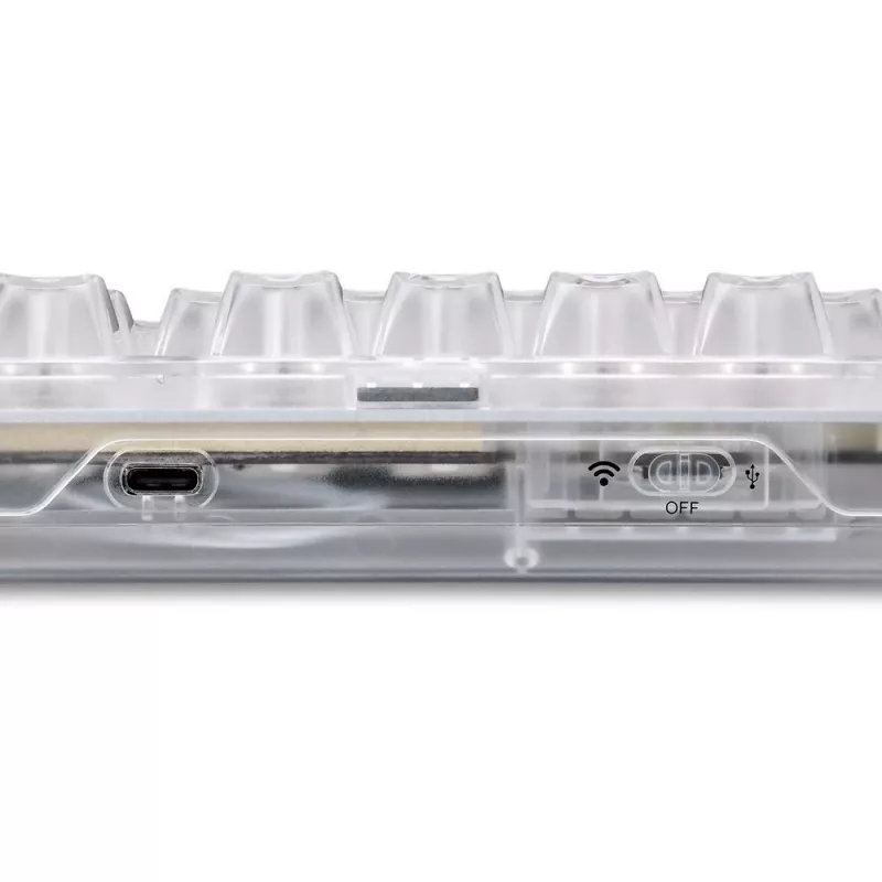 Crystal Shark, Gaming tastatūra balta, DE-izvietojums, KTT