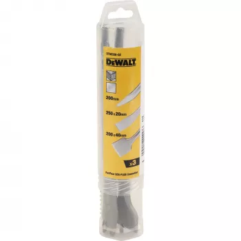 DeWALT 20 mm x 250 mm, 40 mm x 250 mm, 250 mm SDS kaltu komplekts