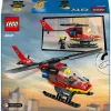 LEGO City Ugunsdzēsēju helikopters 60411 konstruktors, 85 detaļas, rotējoši rotori, 1 minifigūra, vecums 5+ (220×90×60 mm)