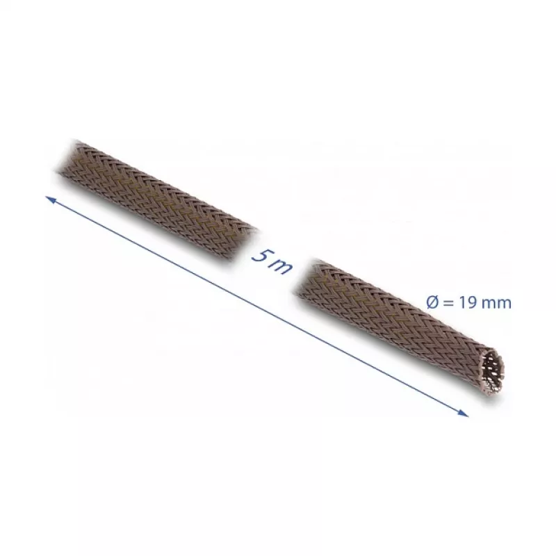 Kabeļa uzmava DeLOCK 20905 Brūna Poliesters 1.9 cm Diametrs