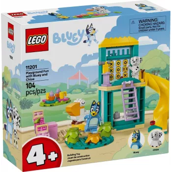 LEGO Ķieģeļu komplekts 11201 Rotaļu laukuma prieks ar Blue un Chloe – minifigūras, rotaļu aina