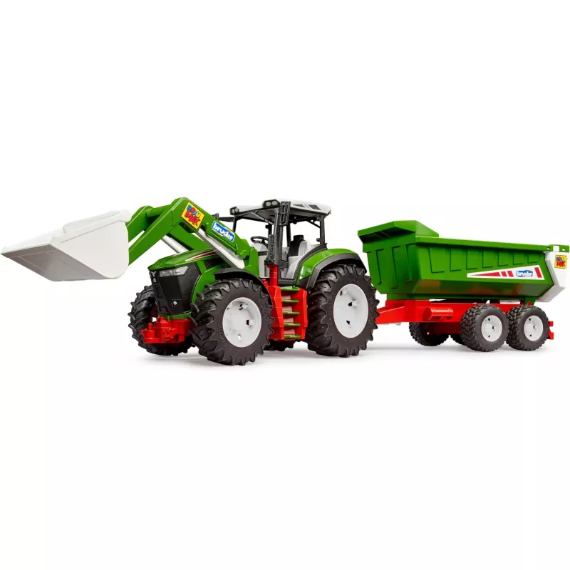 Priekšējā iekrāvēja izgāšanas piekabe BRUDER BR-03452 Tractor Roadmax — rotaļu pielikums, saderīgs ar Roadmax traktoriem