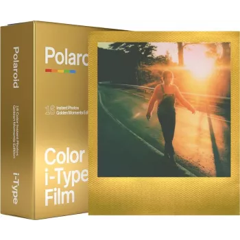 Polaroid Filma i-Type Color 16 attēli 2x8 attēli, krāsa, rāmis zelts (006034)