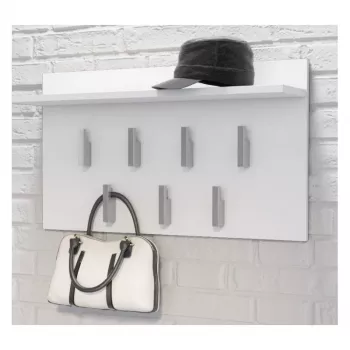 Sienas pakaramais Top e shop WIESZAK 2F BIEL MAT, skaidu plātne, 7 āķi, 700×200×400 mm