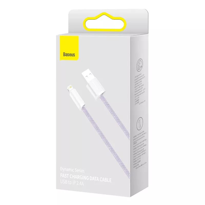 Baseus Dynamic kabelis USB uz Lightning, 2.4A, 2m (Violeta)