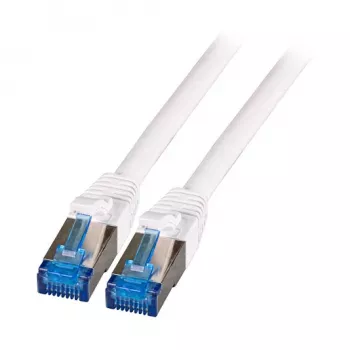 EFB-Elektronik RJ45 savienojuma kabelis Cat.6A S/FTP TPECat.7 neapstrādāts kabelis superflex Balts 0,15m