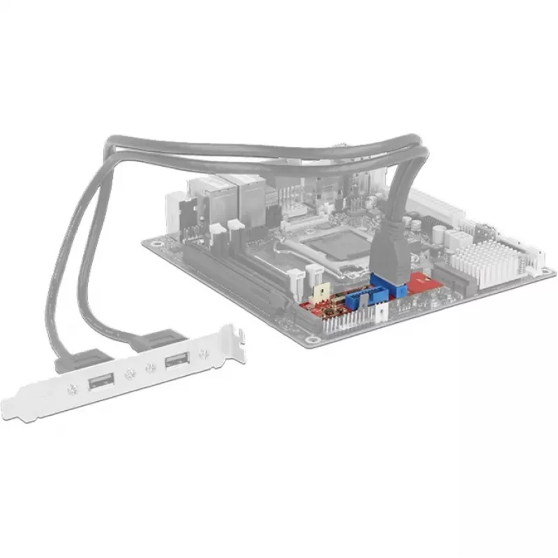 Delock Converter M.2 Key B+M vīrietis > 2 x USB 3.0 Pin Header - USB-Adapter - M.2 Karte - USB 3.0 (iekšējs) x 2 (62843)