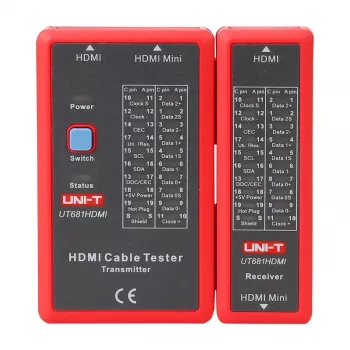 HDMI kabeļu testeris UNI-T UT681HDMI — HDMI un Mini HDMI nepārtrauktības un vadu pārbaude