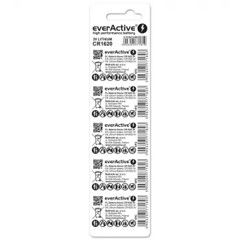 Litija baterija monēta everActive CR1620 5 gab.