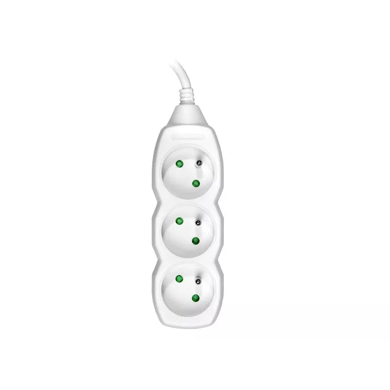 Tracer PowerCord pagarinātājs, 3 kontaktligzdas, 3m, balts