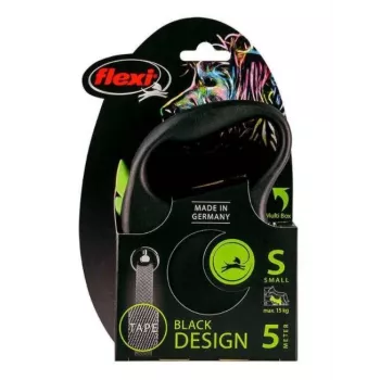 FLEXI Black Design S - izvelkamā pavada - 5 m